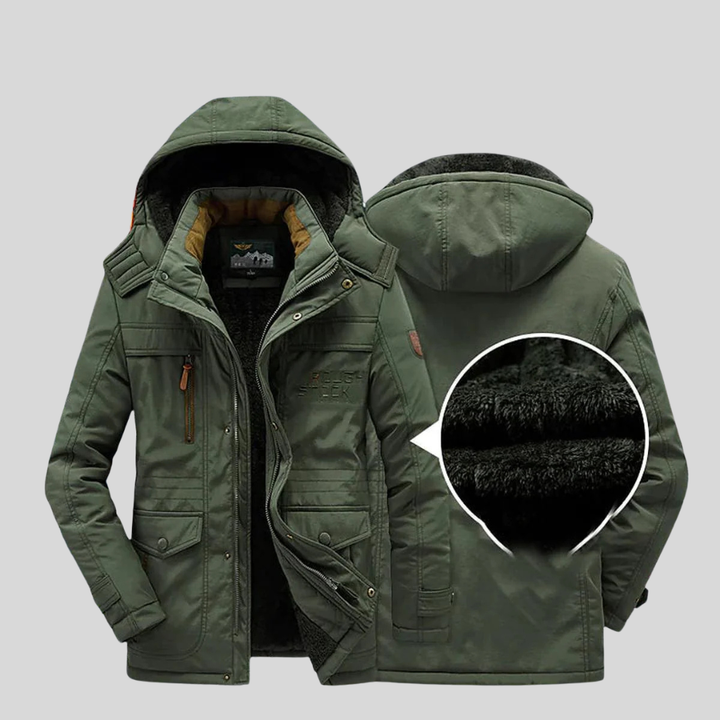 Mens Parka Insulated Warm Fit