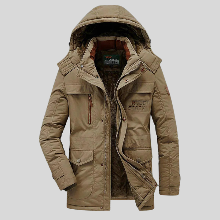 Mens Parka Insulated Warm Fit