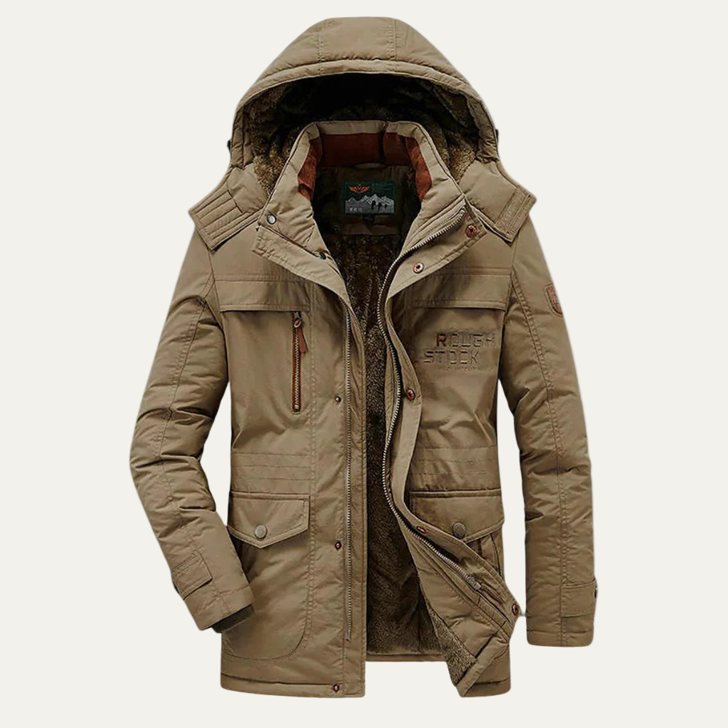 Mens Tactical Parka Jacket Insulated Winter