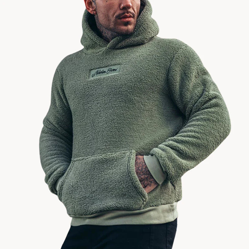 Mens Hoodie Cotton Blend Cozy Casual Fit