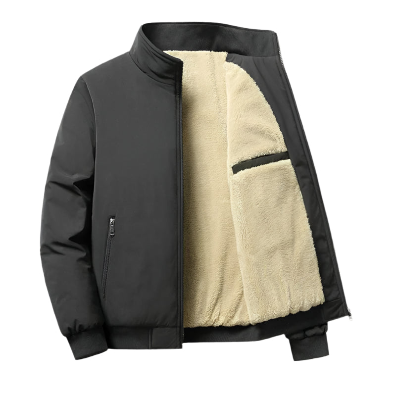 Mens Fleece Jacket Waterproof Windbreaker Modern Fit