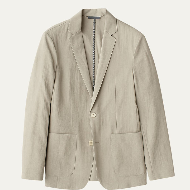 Mens Linen Blazer Relaxed Fit Tailored Style