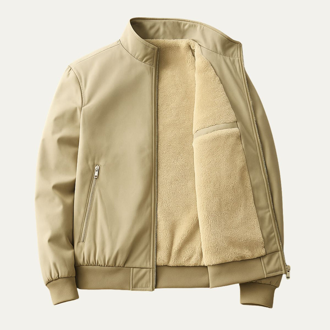 Mens Fleece Jacket Waterproof Windbreaker Modern Fit - BritishMode