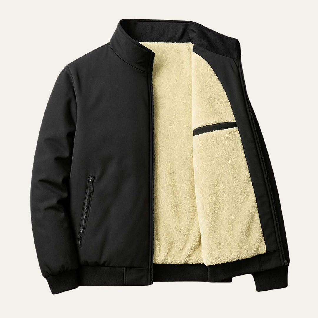 Mens Fleece Jacket Waterproof Windbreaker Modern Fit