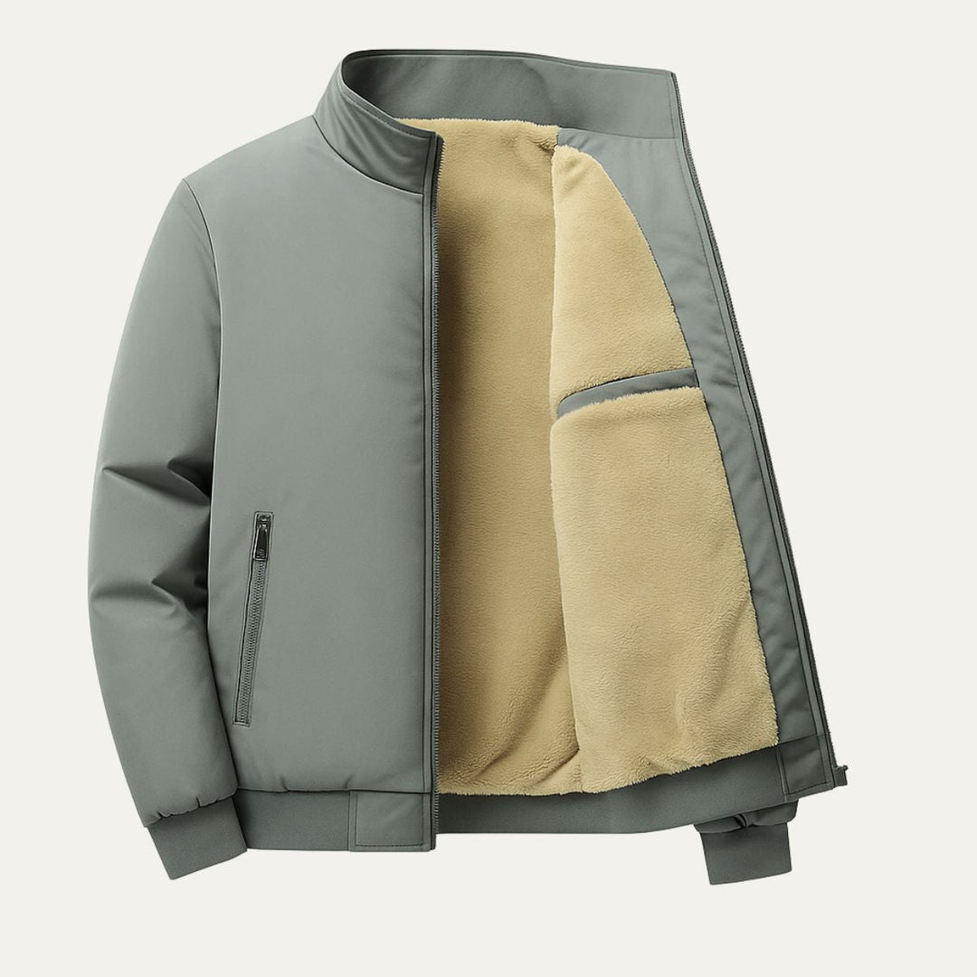 Mens Fleece Jacket Waterproof Windbreaker Modern Fit