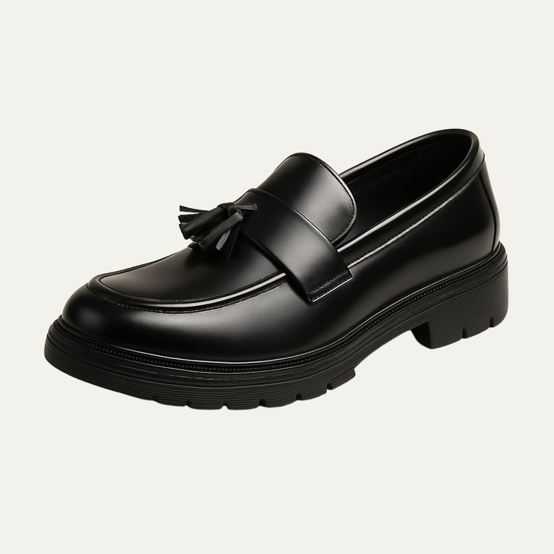 Mens Classic Loafers Leather Slip-On