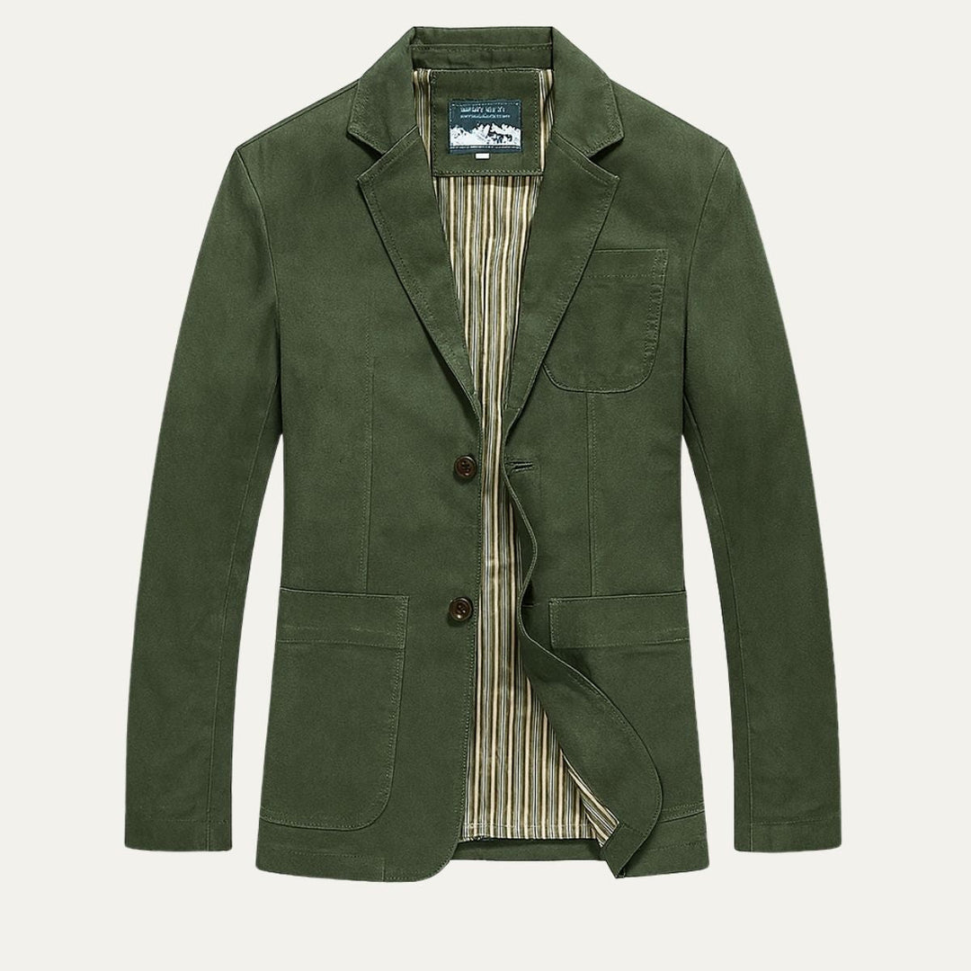 Mens Cotton Windbreaker Jacket with Pockets Blazer Style - BritishMode