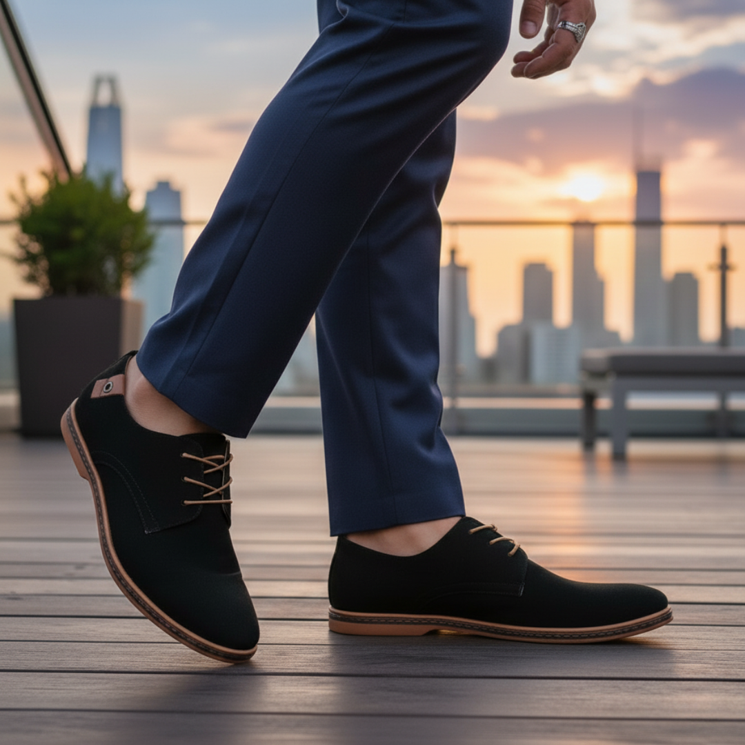Mens Derby Shoes Suede Classic Style
