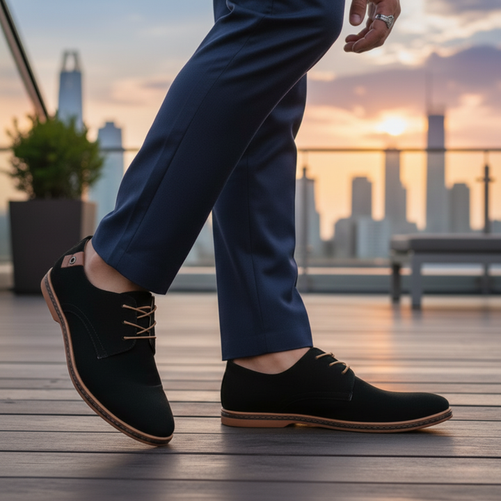 Mens Derby Shoes Suede Classic Style