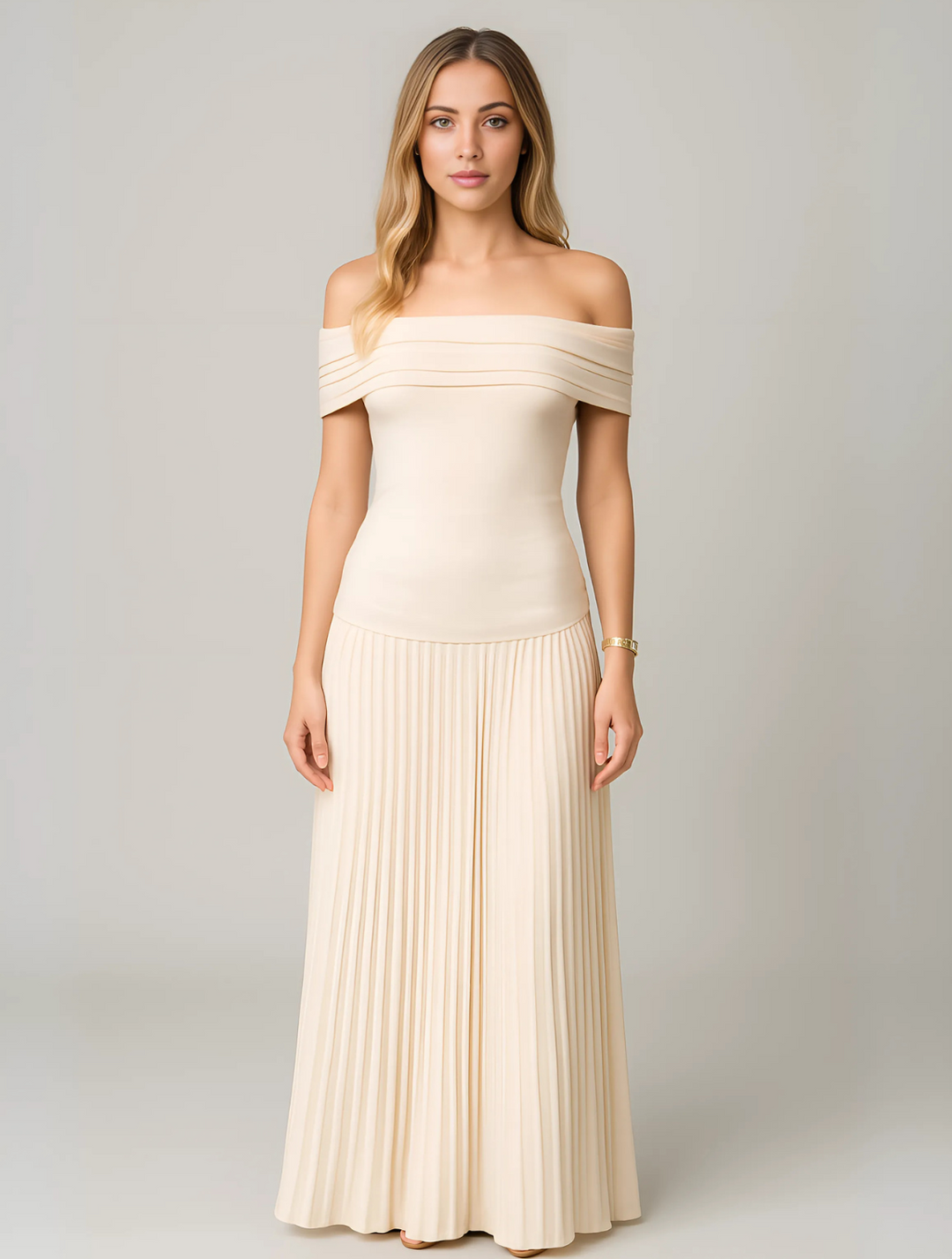 Womens Strapless Long Dress Classic Style - BritishMode
