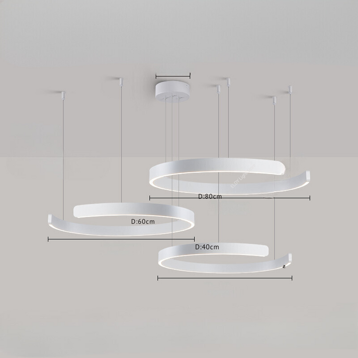 LED Ceiling Fixture Circular Soft Warm Lighting