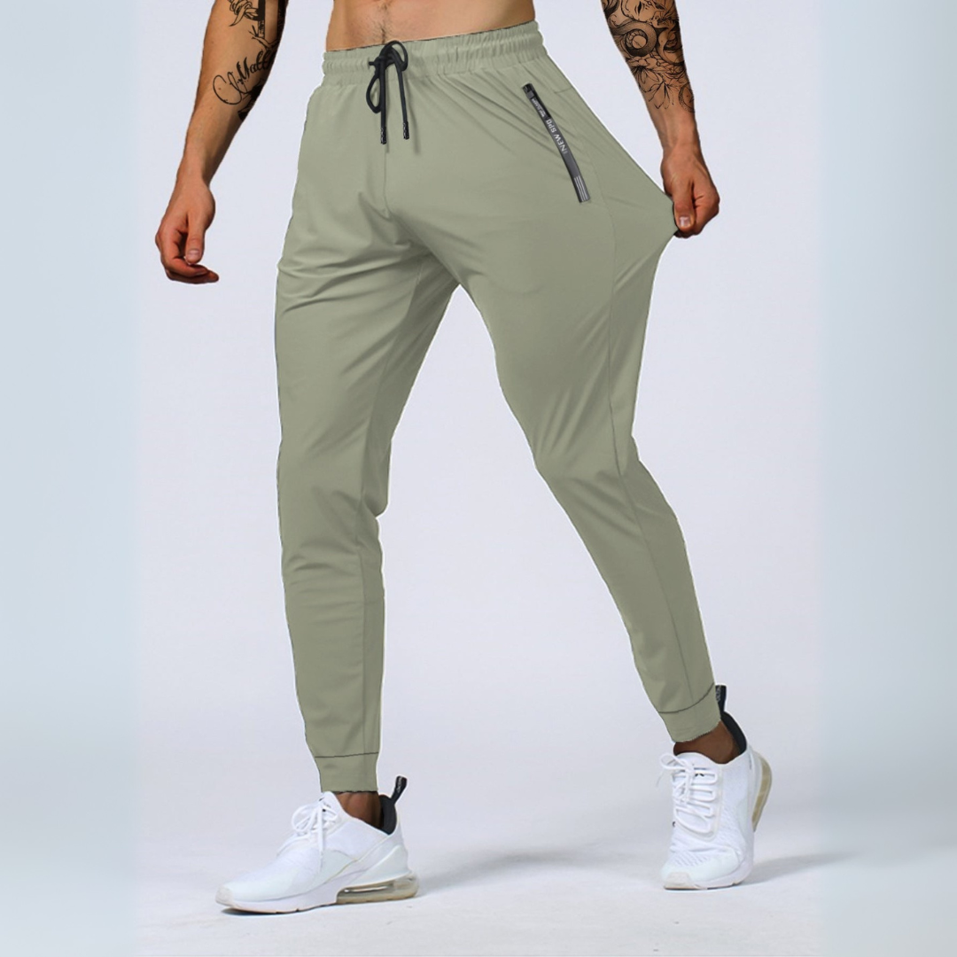 Mens Joggers Breathable Stretch Athletic Fit Sports Bottoms