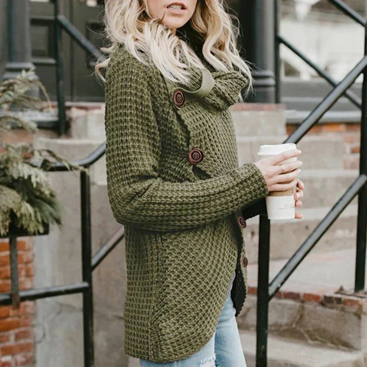 Womens Turtleneck Top Asymmetrical Modern Fit - BritishMode
