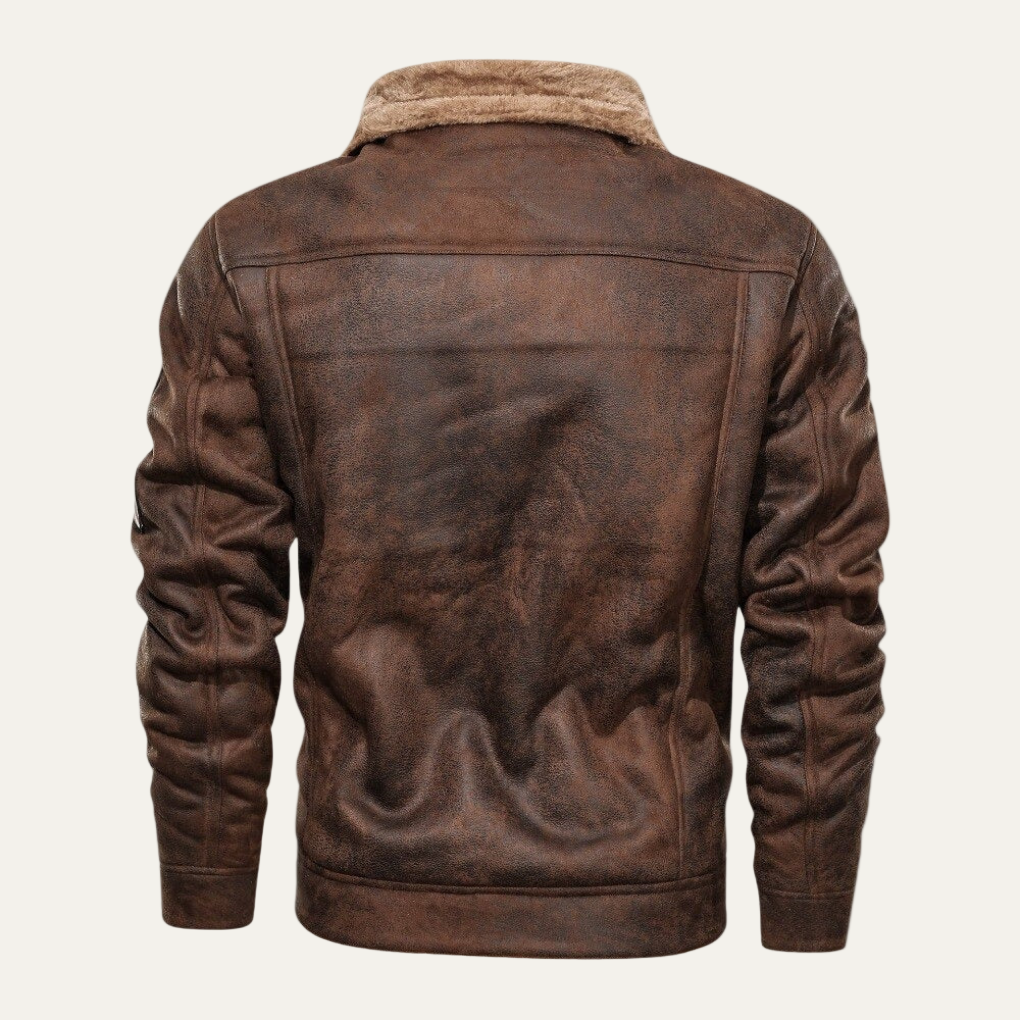 Mens Suede Trucker Jacket with Shearling Lining