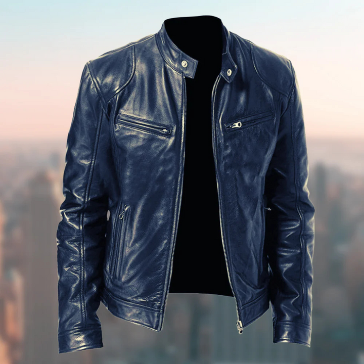 Mens Leather Jacket Elegant Design Regular Fit