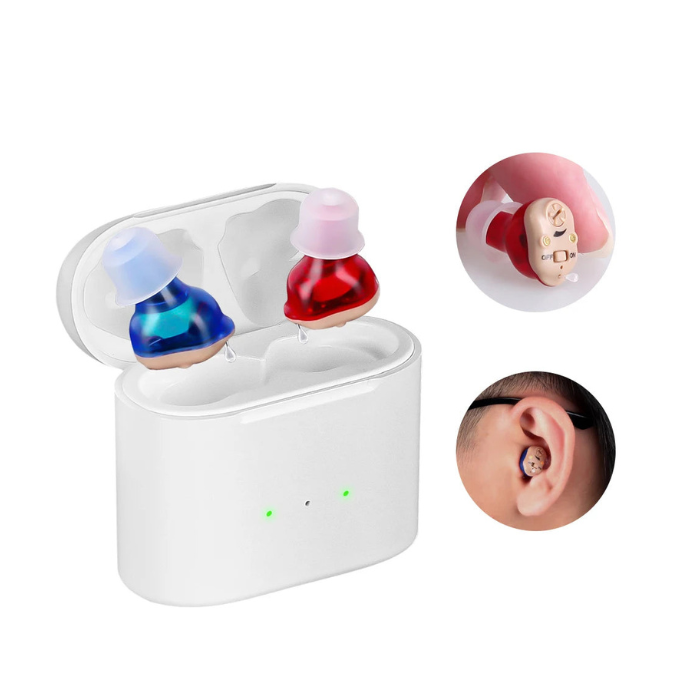 Unisex Rechargeable Behind-Ear Hearing Aids Discreet Design - BritishMode