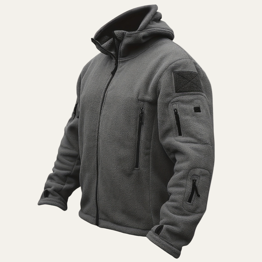 Mens Tactical Jacket Zip-Up Hooded