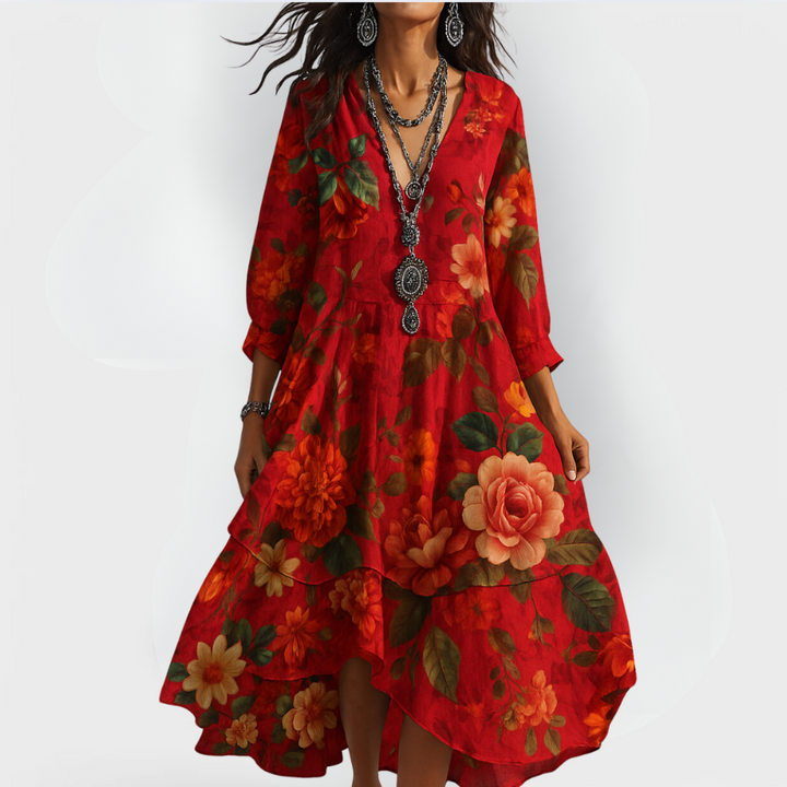 Womens Summer Dress with Petal Detail Breezy Fit