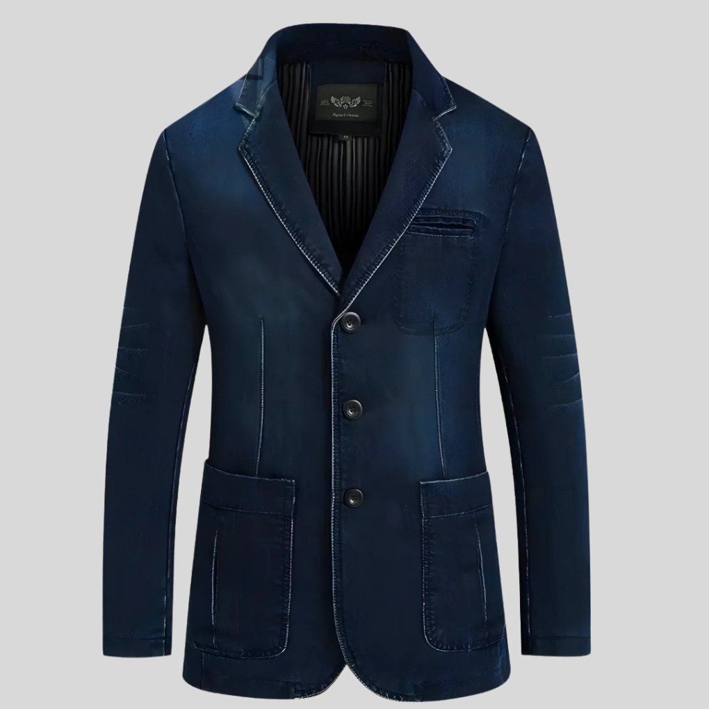 Mens Denim Jacket Classic Fit with Vintage Style - BritishMode