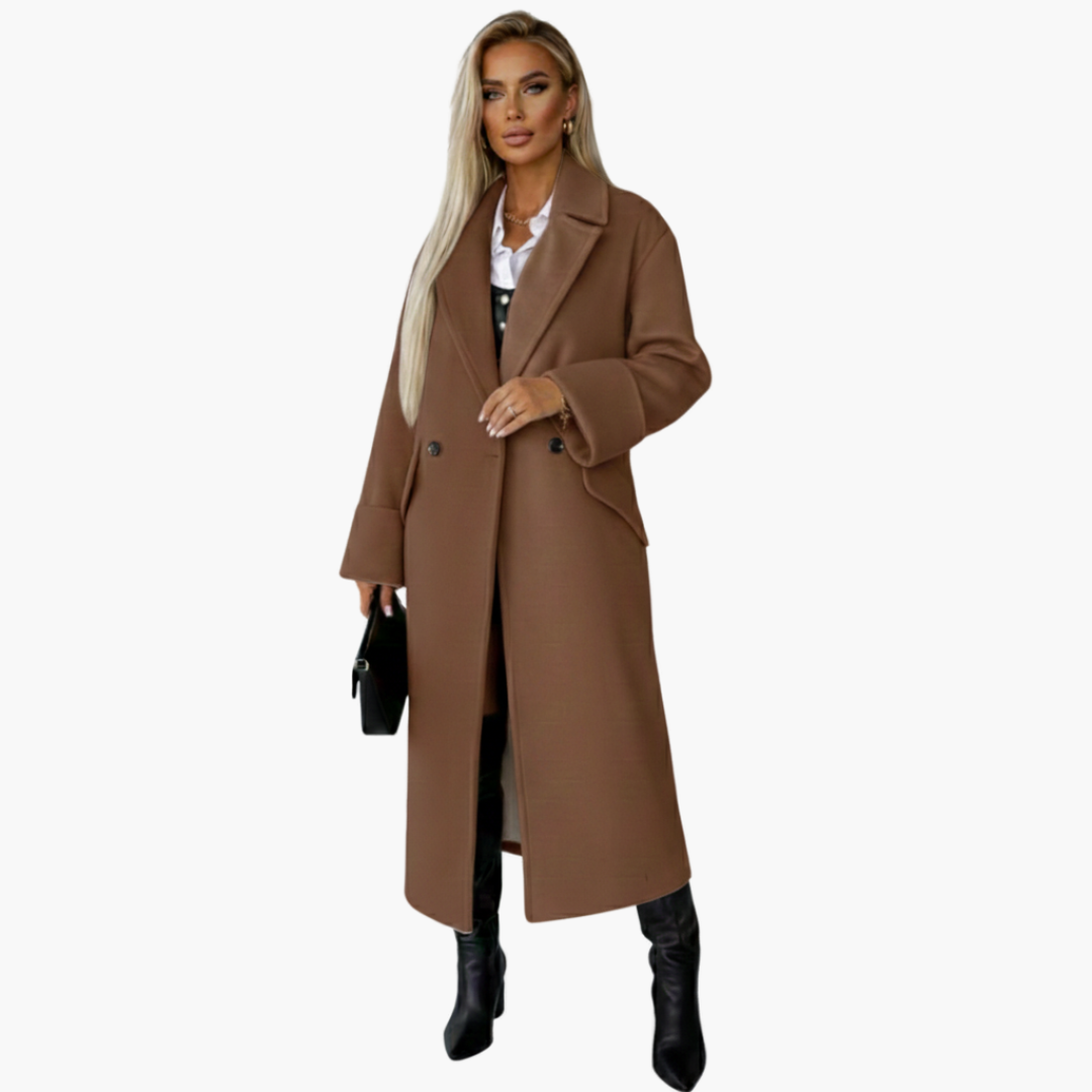 Womens Winter Coat Double-Breasted Warm Fit