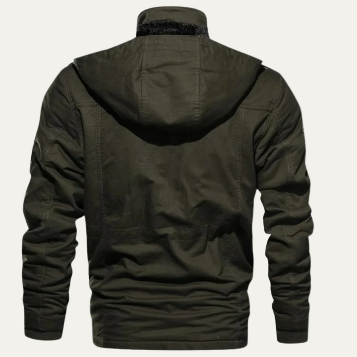 Mens Cargo Jacket Multi Pocket Military Style