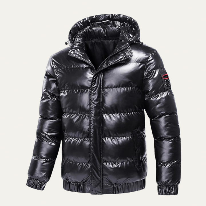 Mens Insulated Puffer Jacket Glossy Finish - BritishMode