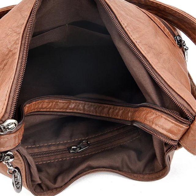 Unisex Leather Backpack Studded Compact Travel and School