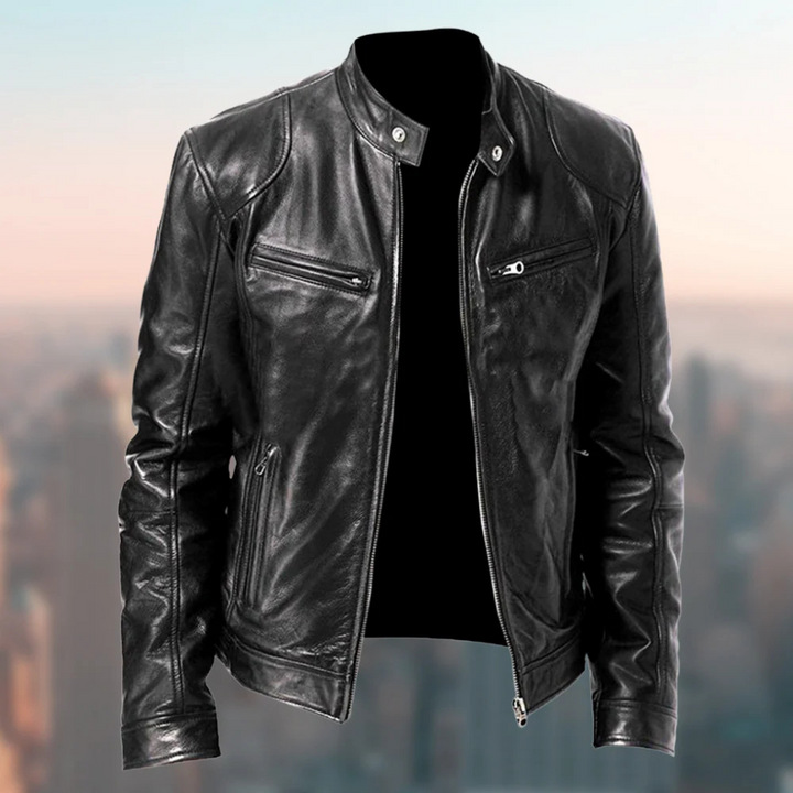 Mens Leather Jacket Elegant Design Regular Fit - BritishMode