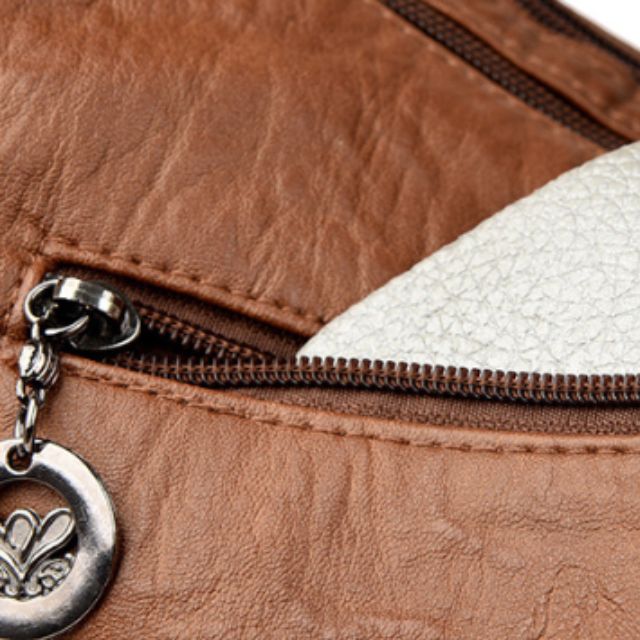 Unisex Leather Backpack Studded Compact Travel and School