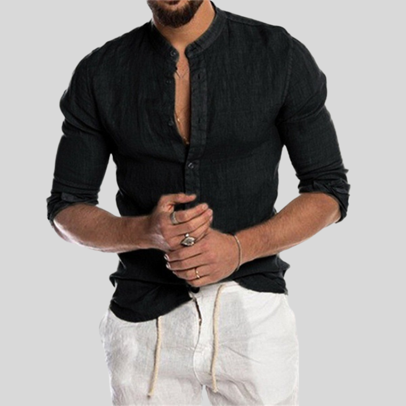 Mens Relaxed Fit Breathable Cotton Shirt - BritishMode