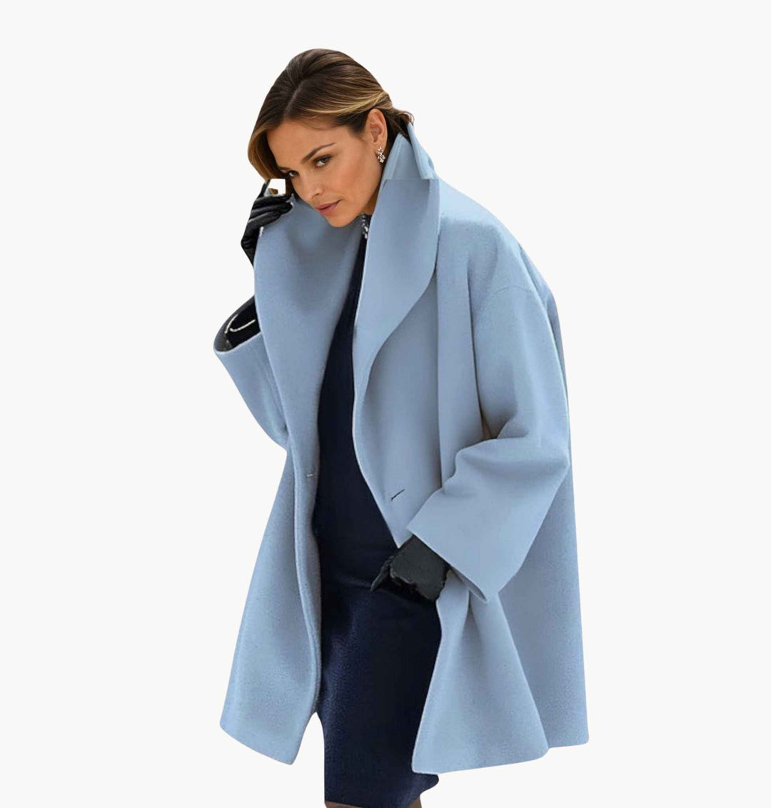 Womens Oversized Wrap Coat Relaxed Fit - BritishMode