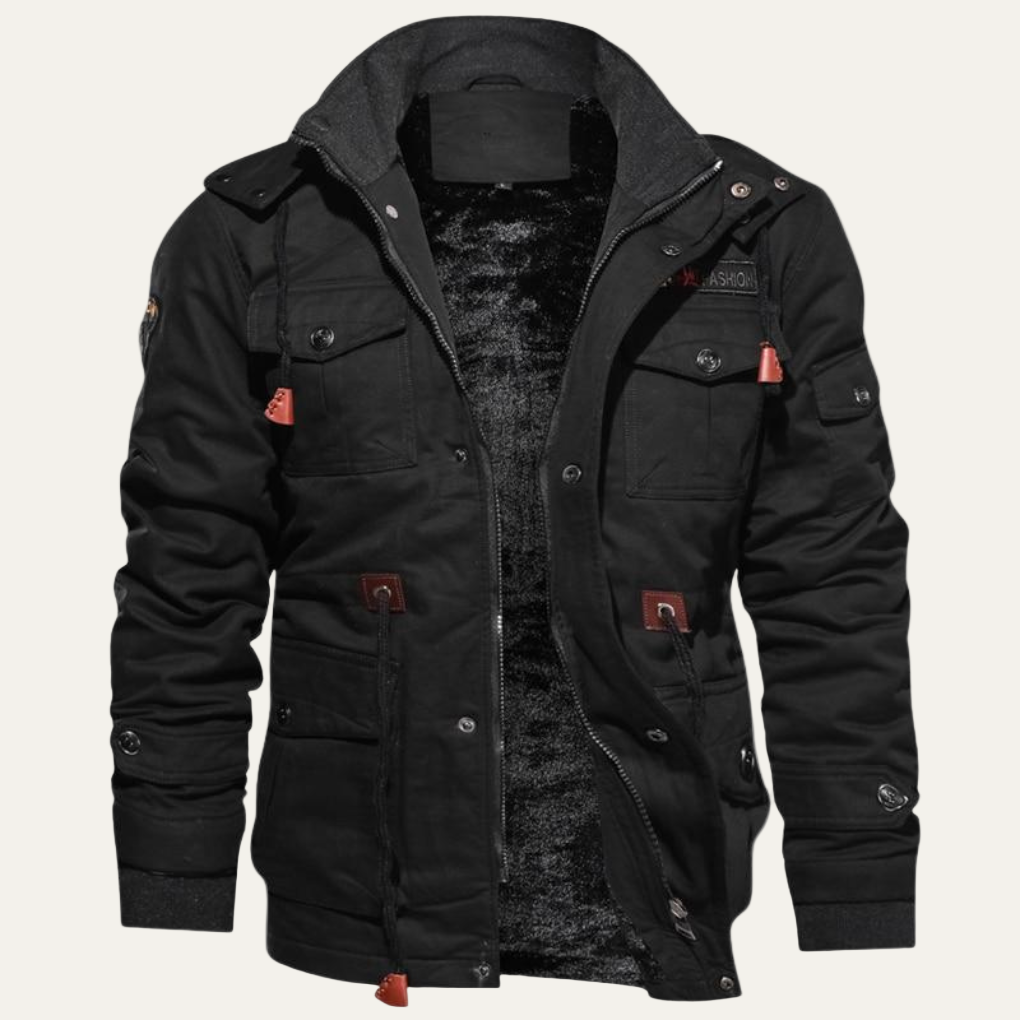 Mens Cargo Jacket Multi Pocket Military Style - BritishMode