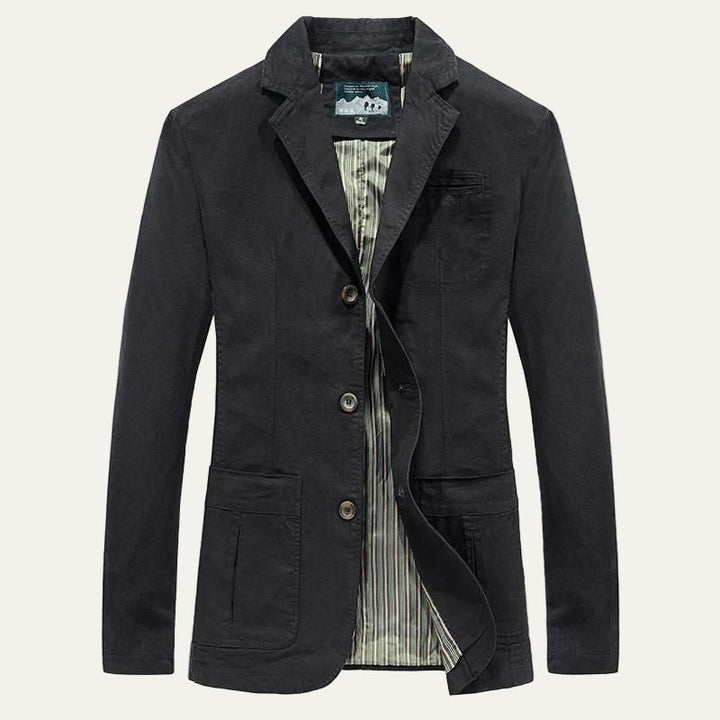 Mens Casual Coat Three-Button Lapel Collar