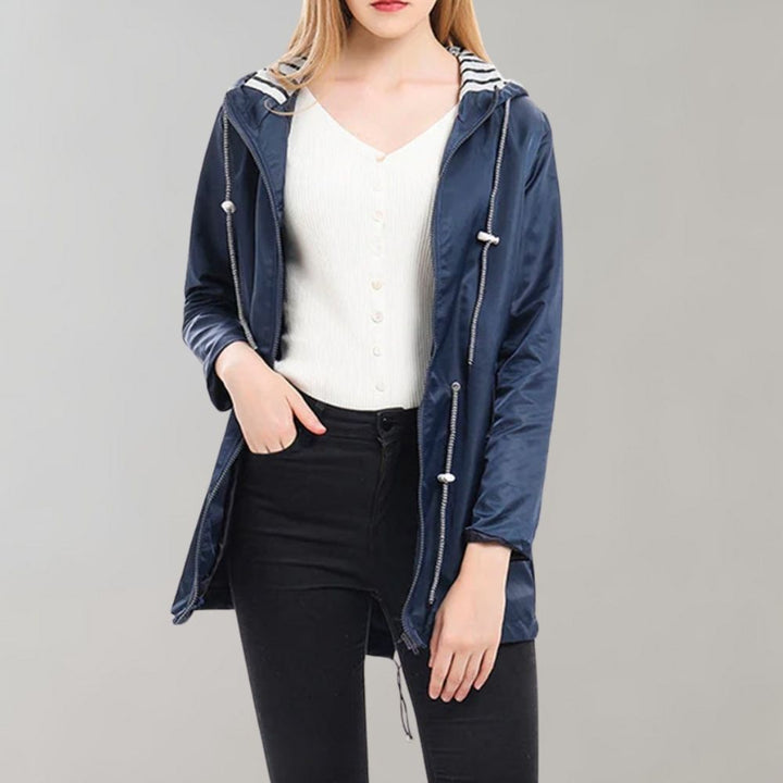 Womens Hooded Raincoat Waterproof Regular Fit - BritishMode