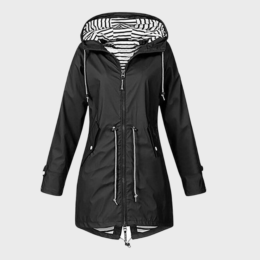 Womens Hooded Raincoat Waterproof Regular Fit