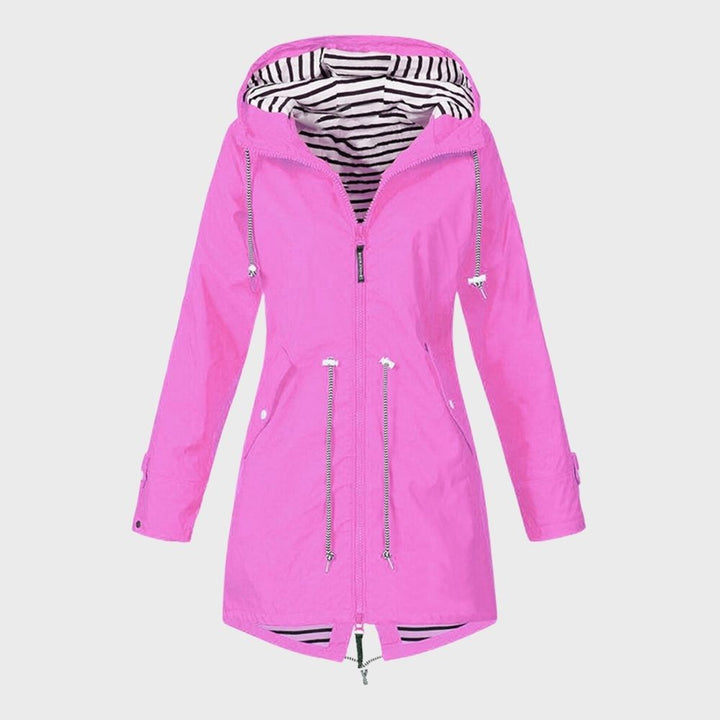 Womens Hooded Raincoat Waterproof Regular Fit