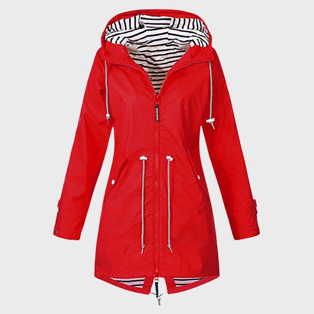 Womens Hooded Raincoat Waterproof Regular Fit