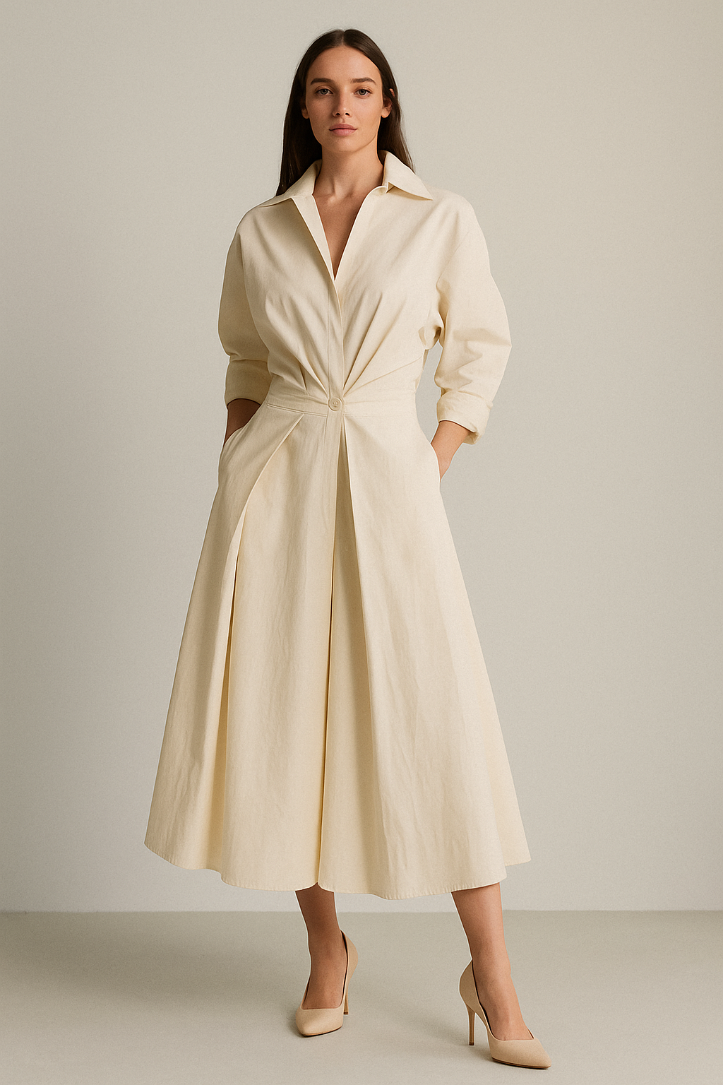Womens A-Line Dress Vintage-Inspired Fit - BritishMode