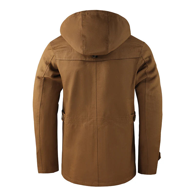 Mens Outdoor Parka Jacket with Hood Warm