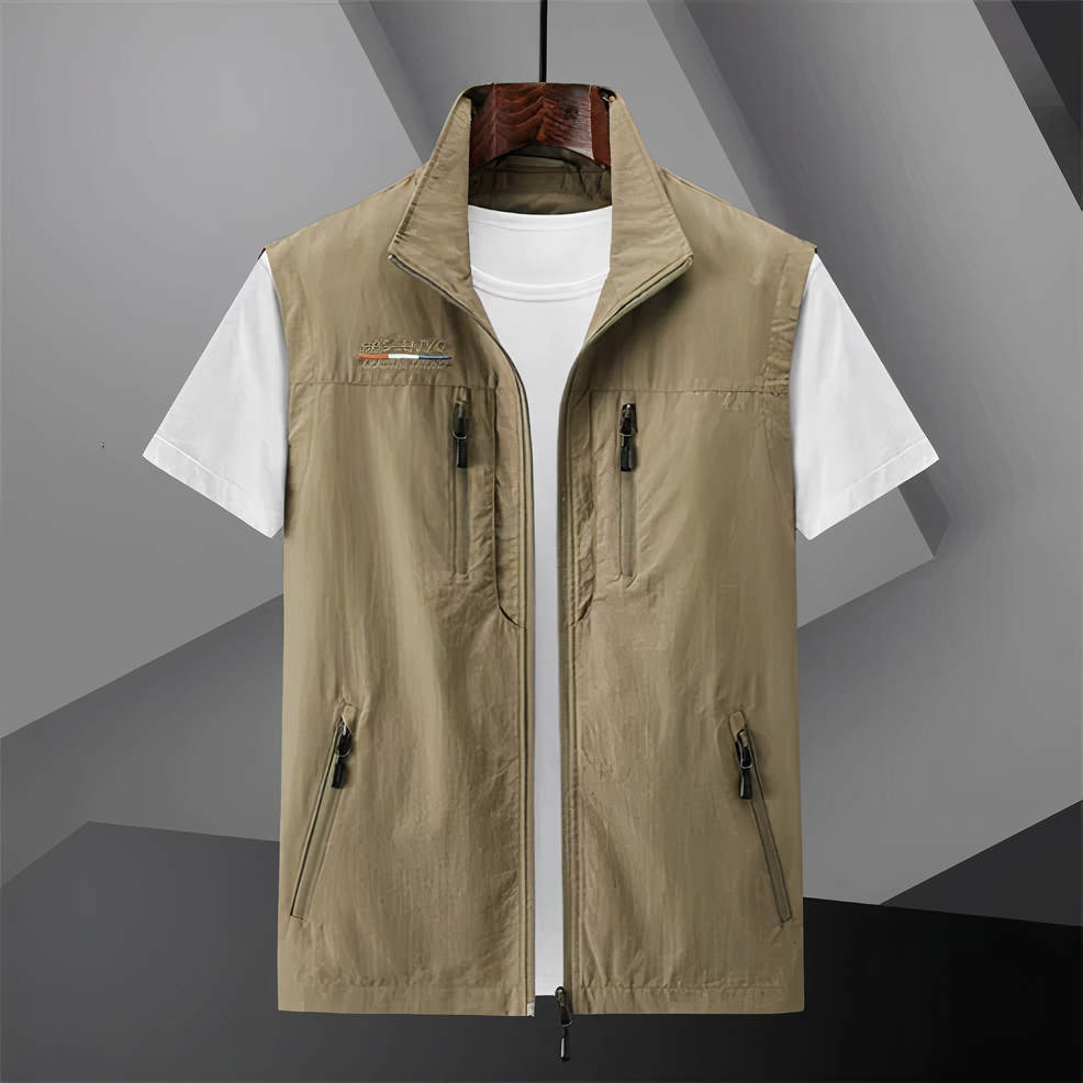 Mens Vest Quick-Drying Multi-Pocket Layered Fit