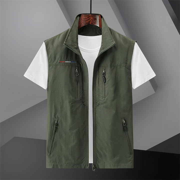 Mens Vest Quick-Drying Multi-Pocket Layered Fit