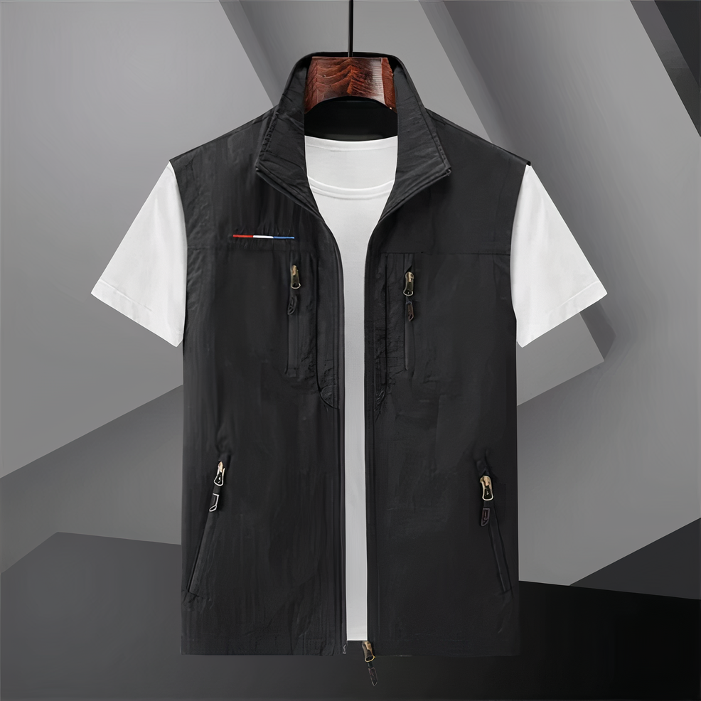 Mens Vest Quick-Drying Multi-Pocket Layered Fit