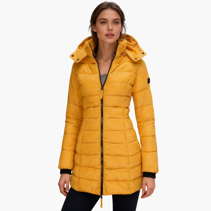 Womens Hooded Puffer Jacket Insulated Warm Fit