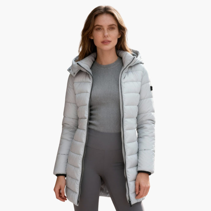 Womens Hooded Puffer Jacket Insulated Warm Fit - BritishMode