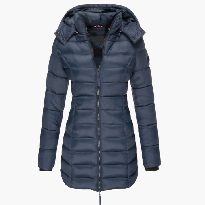 Womens Hooded Puffer Jacket Insulated Warm Fit