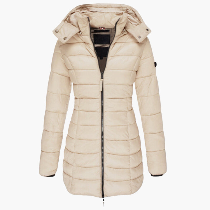 Womens Hooded Puffer Jacket Insulated Warm Fit