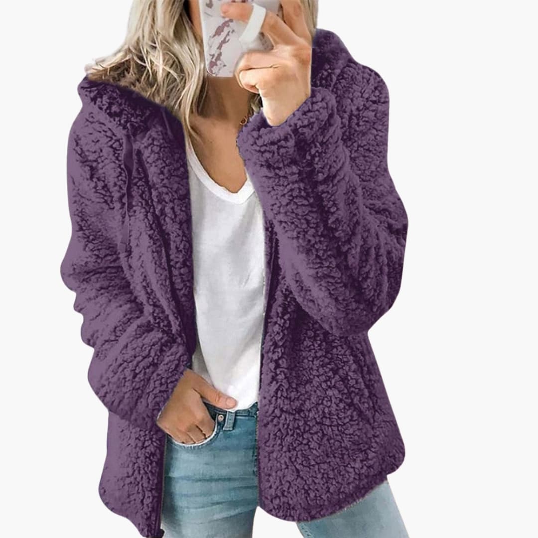 Womens Open Front Hoodie Lightweight Relaxed Fit