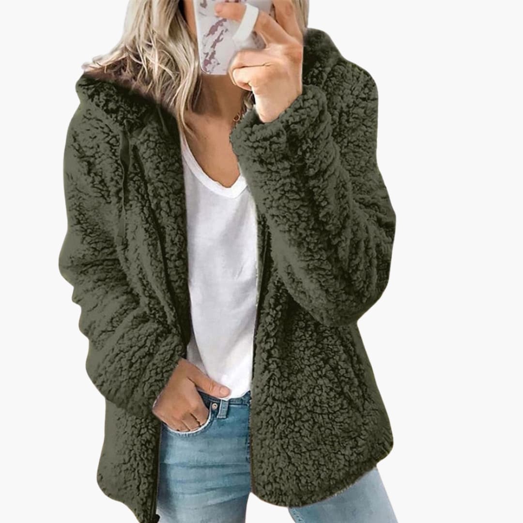 Womens Open Front Hoodie Lightweight Relaxed Fit