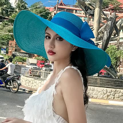 Womens Sun Hat with Flexible Brim Minimalist Crown