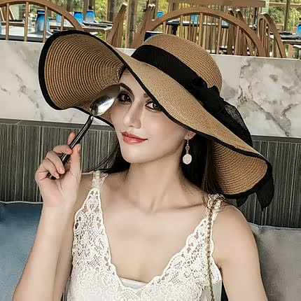 Womens Sun Hat with Flexible Brim Minimalist Crown